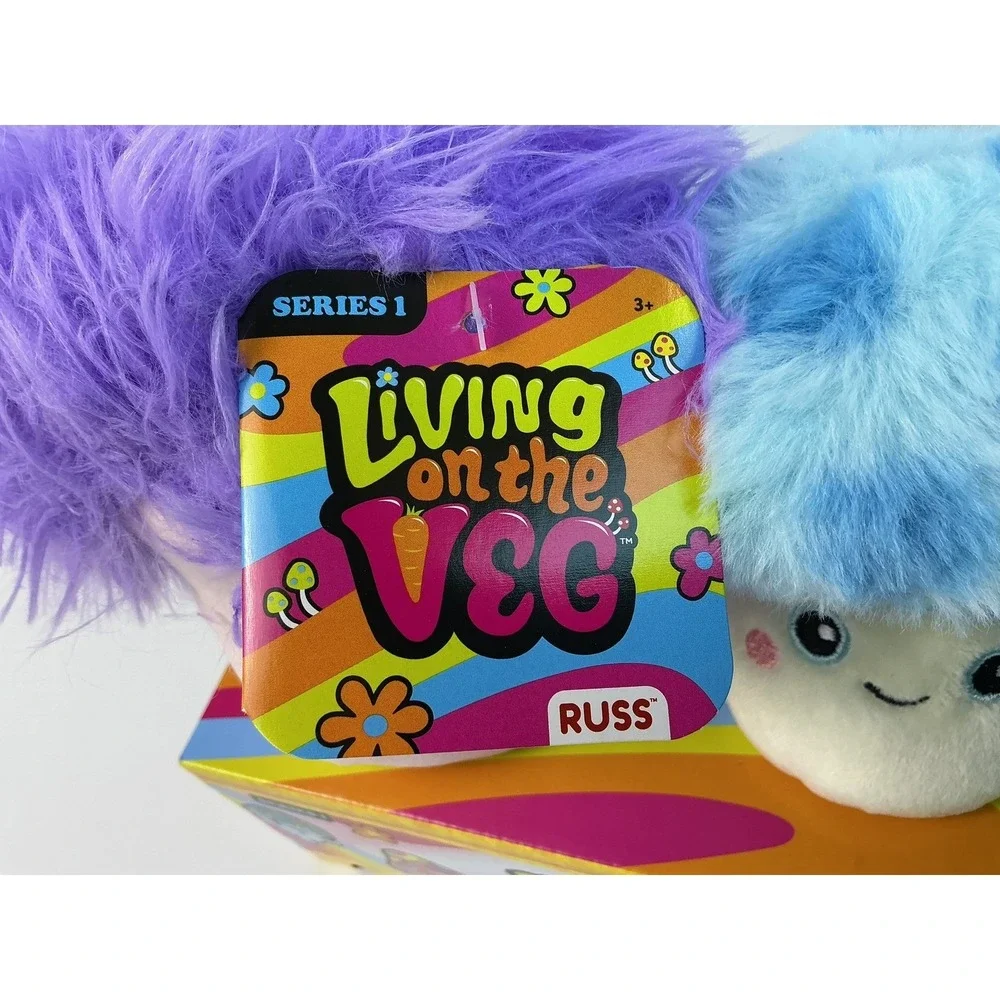 Russ Living on the Veg  Series 1 Plush‎ Set Mushroom Friends Purple Blue